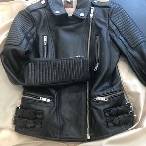 Burberry 'Mossfield' Leather Moto Jacket (EOC).
